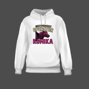 Certyfikowany Operator Konika - biała bluza z nadrukiem końskim
