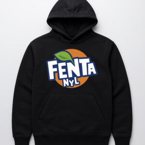 Hoodie z logo Fenty, czarny kolor, stylowa odzież streetwearowa.